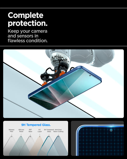 מגן מסך Spigen Galaxy S25 / S24 Glas.tR EZ Fit HD (אריזה של 2)